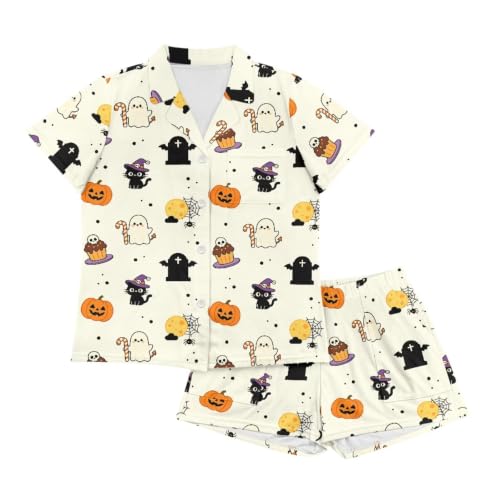 Image of Women's Short Sleeve Sleepwear Pajamas Nightwear with Pockets