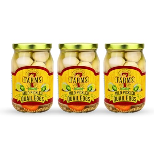 7 Farms Pickled Quail Egg 3 Pack - Mild, Jalapeno,