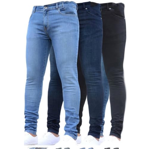 Men's Skinny Stretch Tapered Leg Slim Fit Jeans Stretch Fashion Pant Skinny Leg3