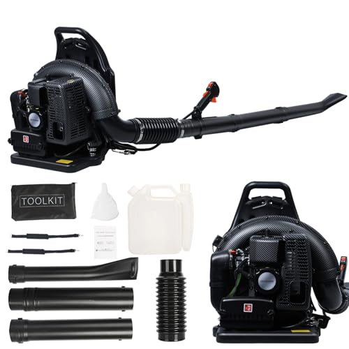 Petrol Leaf Blower, Ergonomic Design Leaf Blower Petrol with Adjustable Backpack Shoulder Straps & Multi-Level Speed, Leaf Blowers for Gardens Patios Gutters Driveways(63cc 665CFM) Petrol Leaf Blower, Ergonomic Design Leaf Blower Petrol with Adjustable Backpack Shoulder Straps & Multi-Level Speed, Leaf Blowers for Gardens Patios Gutters Driveways(63cc 665CFM)