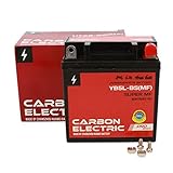 Carbon Electric Gel Batterie YB5L-BS MF 5Ah 12V 12N5-3B Motorrad Roller Quad