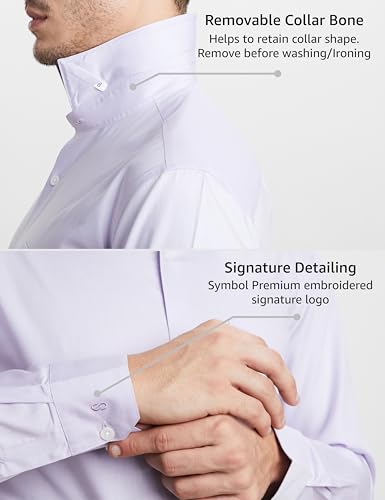 Image of Symbol Premium Men's Wrinkle-Resistant Regular Fit Cotton Formal Shirt