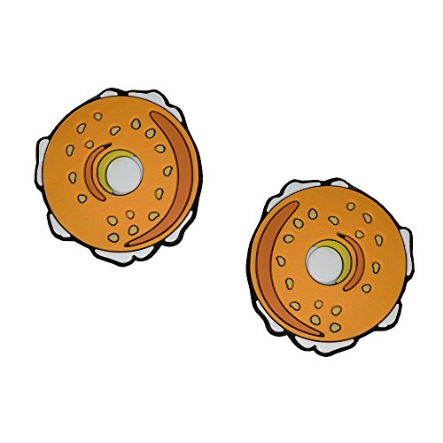 Oversized Bagel Food Tennis Racket Dampener Shock Absorber, Cute Tennis Dampeners for Rackets - Tennis Vibration Dampeners - Fits All Racquets, Easy to Install - 2 Pack