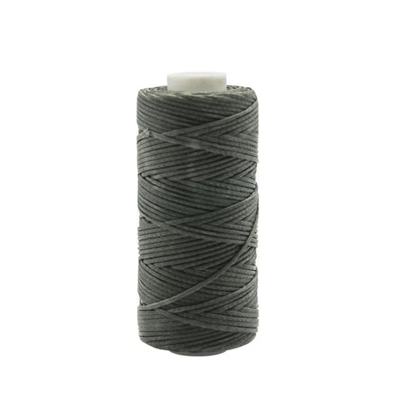 Nici do szycia，Nić poliestrowa Nici do szycia, nici do szycia ręcznego, nici woskowane, płaska woskowana linia do szycia, majsterkowanie(Dark Gray)