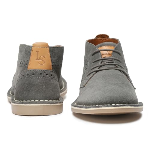 Image of LOUIS STITCH Chukka Boots for Men| Suede Leather Boots for Men| High Ankle Casual Boot | Casual Office & Trekking Shoes | Hiking Boots for Men | Stitch Down Desert Boots | [LSSDSUCKBGJB ]