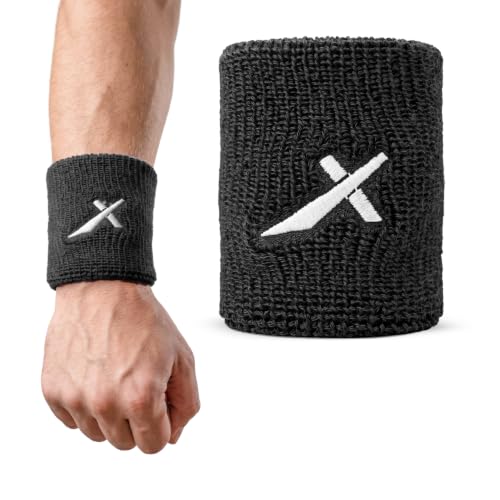 Image of Vector X 3 Inch Breathable Sports Wrist Band Absorbent Sweatbands Athletic Hand Wraps Wrist Support for Tennis Football Basketball Running Athletic Gym & Fitness Workout Accessories for Man Women