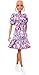 Barbie- Fashionistas Bambola Senza Capelli, con Abito Floreale Rosa e Accessori Giocattolo per Bambini 3+Anni, GHW64