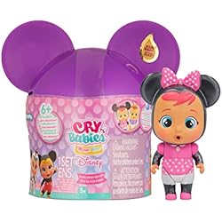 Trona Minnie BEBÉS LLORONES LÁGRIMAS MÁGICAS Casita Disney (Disney Edition) | Mini bebé llorón Sorpresa coleccionable con lágrimas y Accesorios - Muñeca para niñas y niños +3 Años