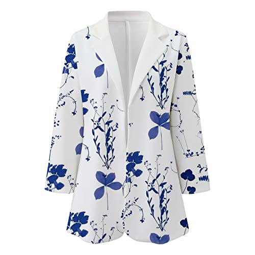 Floral Blazers for Women Long Sleeve Trendy Casual Open Front Printed Dressy Fitted Suit Jackets3