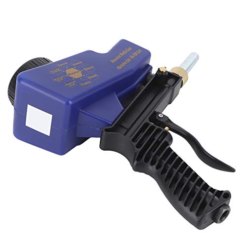 Pistola de jato de areia para carro, portátil, durável, de fácil carregamento, ajustável, gravitacio