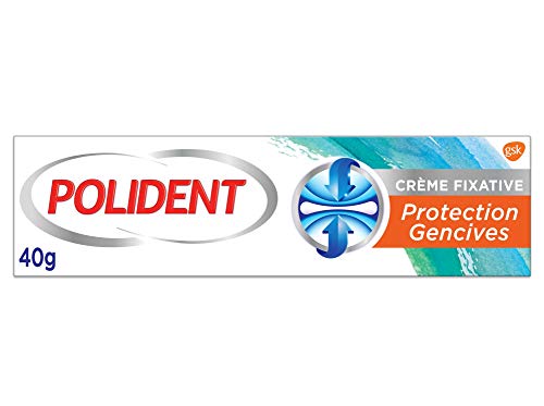 Polident – Crème Fixative – Pour Prothèses Dentaires Partielles ou Complètes – Protection Gencives – 40g