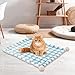 Dualoai Pet Blanket Kennel Pad, Pet Sleeping Pad, Cat Dog Cage Cushion for Puppy Indoor Cats & Small Dogs Kitten, Blue, M