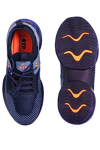 Image of RTP Men's Sports Running,Walking & Gym Shoes with Lightweight Carbon Cushion Technology EVA Sole with Memory Form Casual Sneaker Shoes for Men's & Boy's Blue