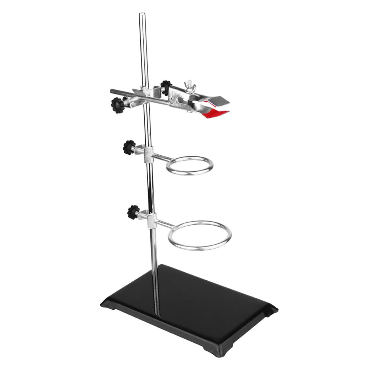Cabilock Marco De Hierro Soporte De Laboratorio Material Metálico De Laboratorio Abrazadera Para Matraces Soporte Para Embudo Para Química Mesa