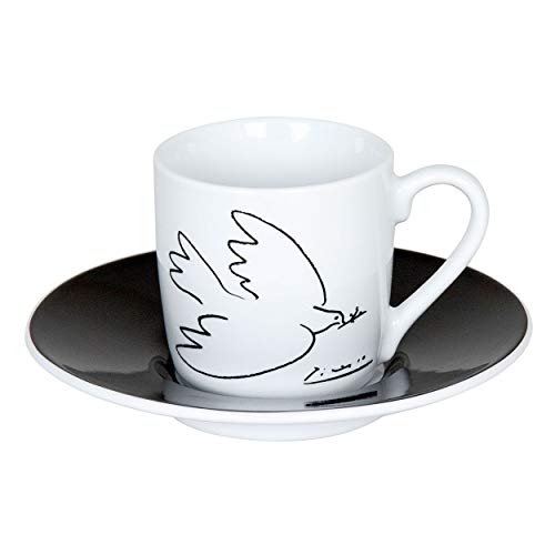 Könitz Picasso La Colombe De La Paix Espresso Set, 2-TLG, Espresso Tasse, Becher, Untertasse, Porzellan, 85 ML, 11 5 053 1989