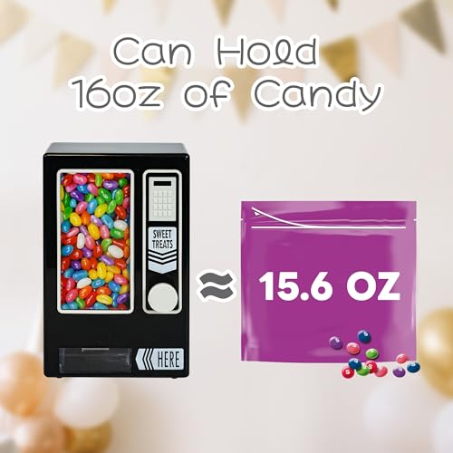YOBRO Süßigkeitenautomat, süßer Wending Machine für den Schreibtisch, manuelle Süßigkeitenmaschine, Geburtstags- und für Mädchen, Freunde (Dark)