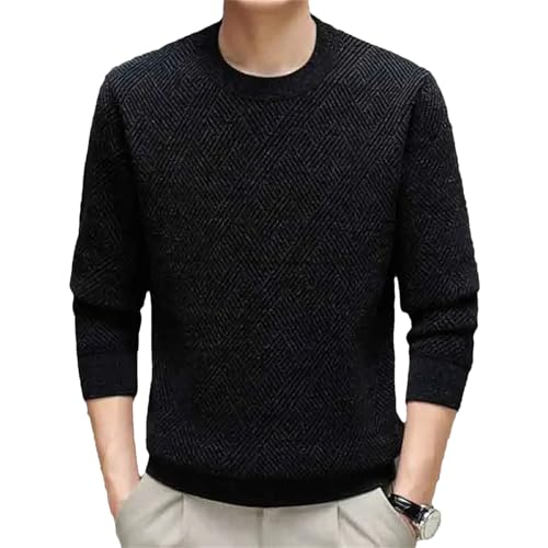 Winter Men Fleece Thicken Warm Sweater Fashion Casual Versatile Male Clothes Long Sleeve Basic Warm Knit Pullovers