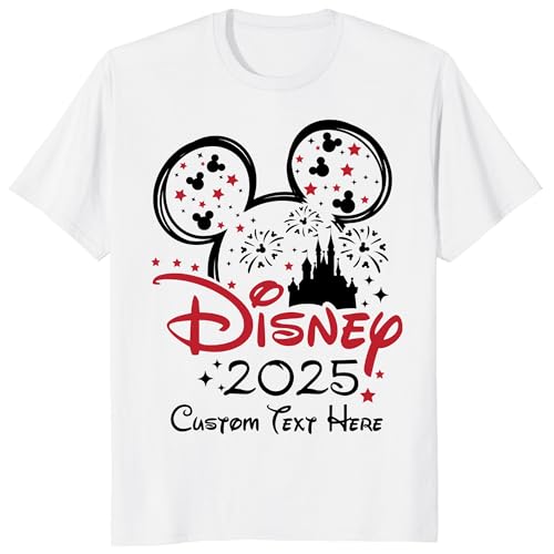 Custom Family Matching Shirts, 2025 Mickey Minnie T Shirts Family Matching Vacation T-Shirt, Personalized Mouse T-Shirt2