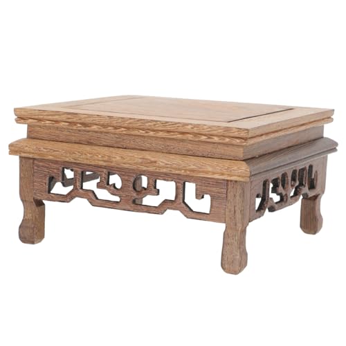 BESTonZON ?翅木製ディスプレイ台 鉢台 丈夫で実用的な花瓶 工芸品 置物スタンド