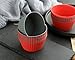 Mirenlife 12 Pack Reusable Nonstick Jumbo Silicone Baking Cups, Cupcake and Muffin Liners, 3.8 Inch Large Size, Red and Gray Colors, Round