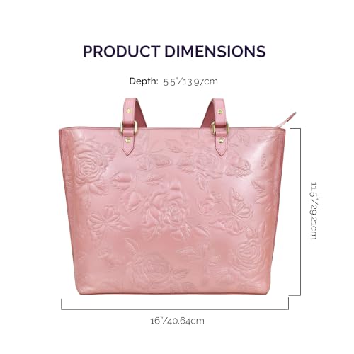 Image of Anuschka Women's Original Hand-Painted Genuine Leather Large Zip Top Tote