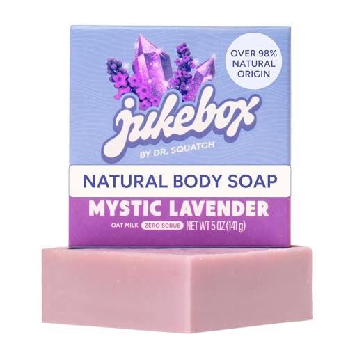 JUKEBOX Natural Womens Bar Soap Creamy Lather Shower & Bath Soap Crafted Using Cold Process With Natural Oils No Harsh Ingredients Mystic Lavender 5oz