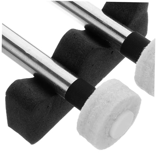 Baquetas para batería con cabezal de fieltro negro miniatura 3