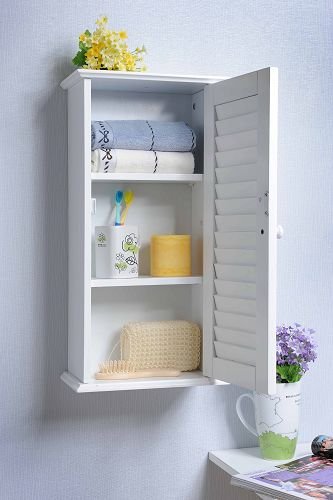 Homecharm Intl 13 8x5 9x21 6 Inch Wall Storage Cabinet Louvered Door White Hc 057 Buy Online In Aruba Homecharm Products In Aruba See Prices Reviews And Free Delivery Over 120 Æ Desertcart