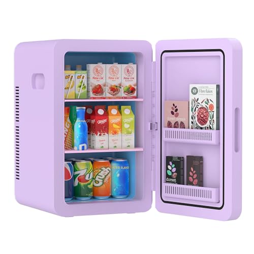 Image of advwin 22L Mini Fridge for Bedroom, 30 Cans Portable Cooler & Warmer Compact Refrigerators with AC /DC Power for Skin Care, Beverage, Cosmetics, Food, Drinks, Office Desk Dorm Room