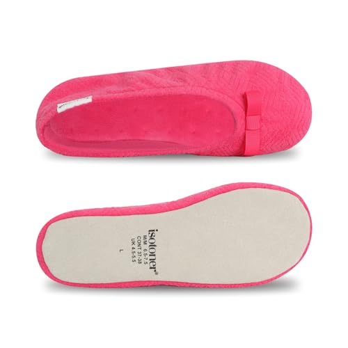 Image of isotoner Women's Diamond Microterry Ballerina Slippers