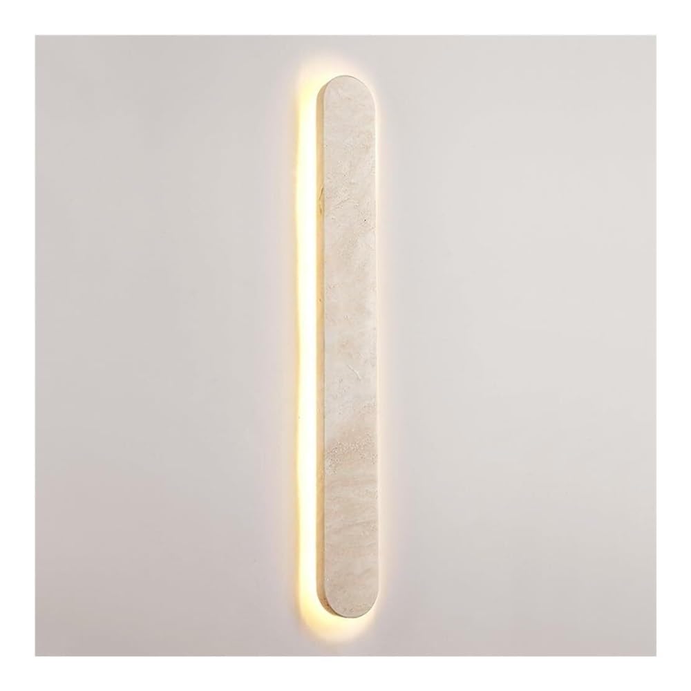 OZBMA Yellow Travertine Wall Lamp Linear Long Strip Light Modern LED Sconce for Bedroom Bedside Living Room Corridor Stairs(40cm/15.7in) (size_name 40cm/15.7in)