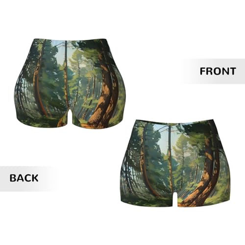 Zeppelin Pattern Sports Shorts, high Elastic Slim Fitness Pants, Suitable for Yoga/Leisure/Daily wear3