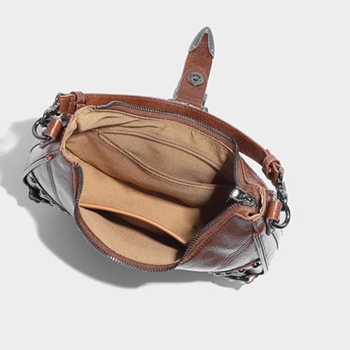 y2k Purse for Women, Cute Leather Women's Handbag Aesthetic Coquette Shoulder Bag Hobo Crescent Trendy Ladies Purse2