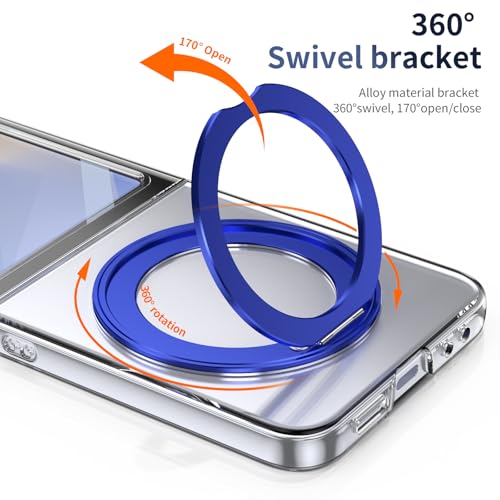 Étui à rabat compatible avec Samsung Galaxy Z Flip 7 2025 bleu
