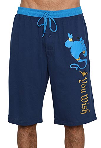 Disney Mens Aladdin Genie Lounge Shorts (Medium) Blue4