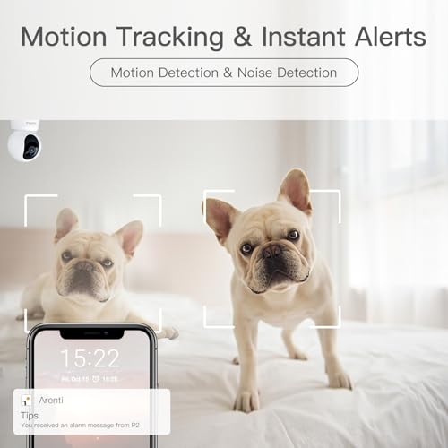 360° View 2K Pet Camera P2 with App, Indoor Security Camera, Baby Monitor | Pan/Tilt, Auto Tracking, AI Human/Motion/Sound Detection, Night Vision, 2-Way Audio, Custom Zones, Timer Cruise, Sleep Mode view 5