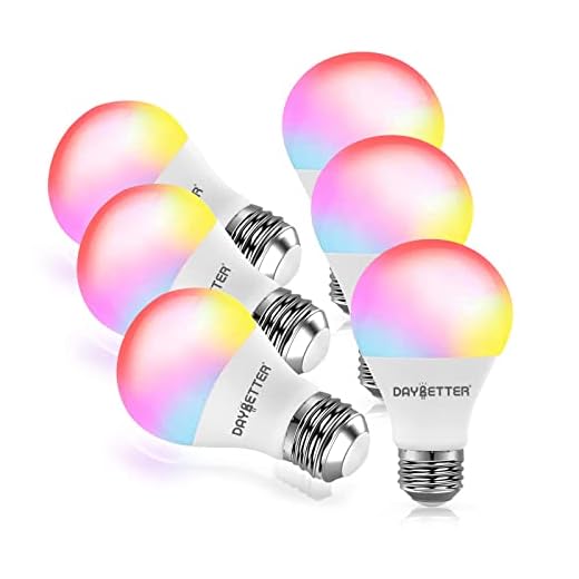 DAYBETTER Smart Light Bulbs, RGBCW Wi-Fi Color Changing Led Bulbs Compatible with Alexa & Google Home Assistant, A19 E26 9W 800LM Multicolor Led Light Bulb, No Hub Required, Light Bulbs 6 Pack