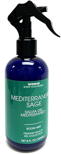 Ambientador aromático de salvia mediterránea con aroma a niebla para habitación, 8 onzas, control de olor, neutralizante, desodorizante,
