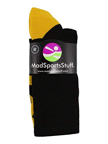 MadSportsStuff Gold Ribbon Childhood Cancer Awareness Socks in Over the Calf Length2