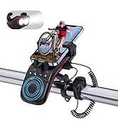 Weduda 6-in-1 Bike Accessories,Portable Bluetooth Speaker with Microphone,Phone Holder,Bike Light...