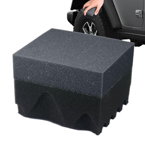Cuidado de los neumáticos - Espuma de brillo de neumáticos,Mango ergonómico Espuma reutilizable Forma de onda para autocaravanas Camiones Dessuciedad y Sellado