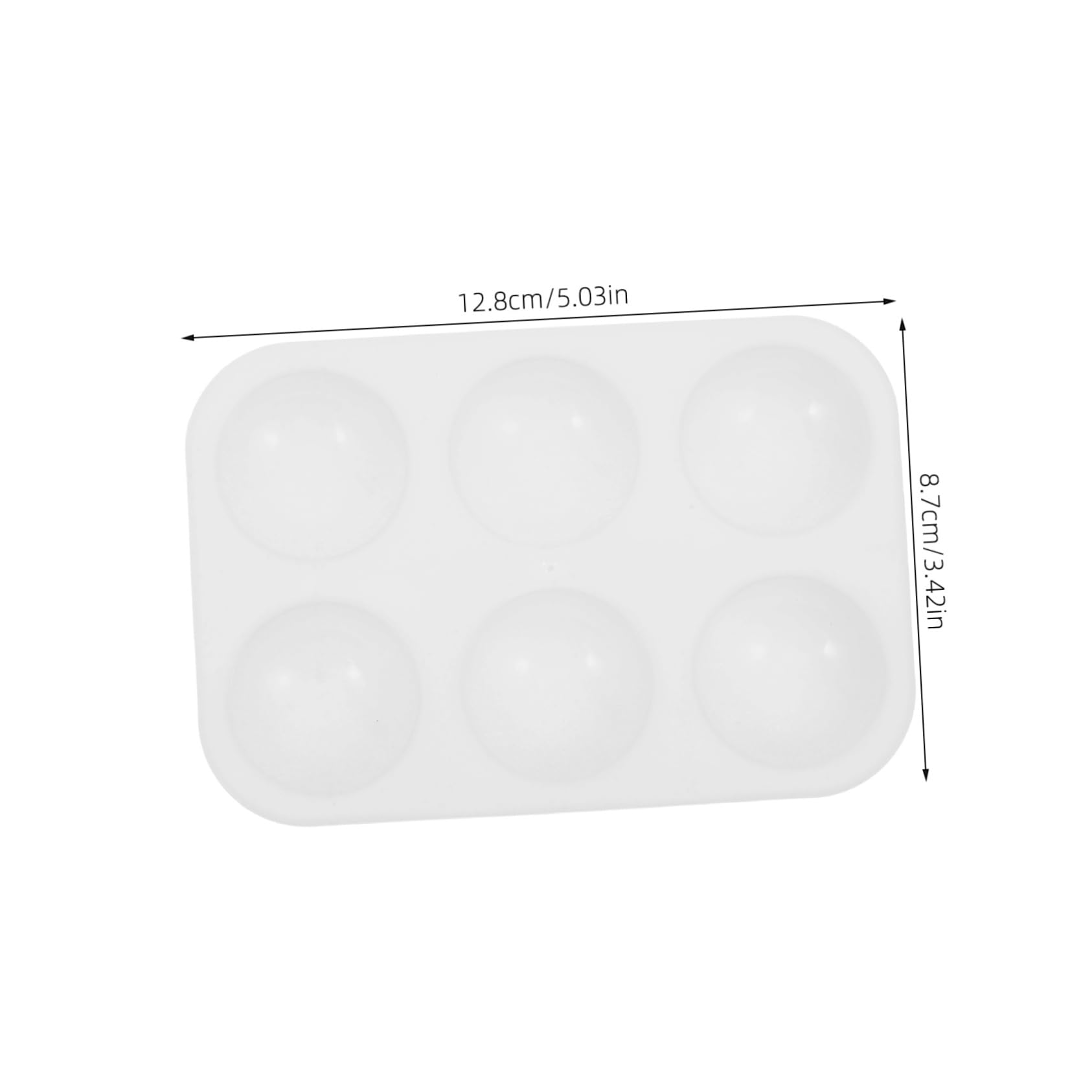 Housoutil 20pcs White Plastic Rectangular Paint Palette Trays Art Supplies for School Projects Craft Workshops and Accurate Color Mixing