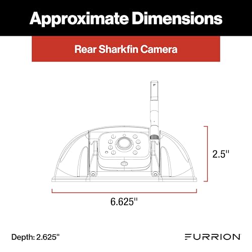 Image of Furrion Vision S+ RV Backup Camera System - Sharkfin Wireless Camera, 1080p HD, 140 Wide-Angle, Infrared Night Vision, Motion Detection, Waterproof, Monitor Not Included - FCNFDTASF