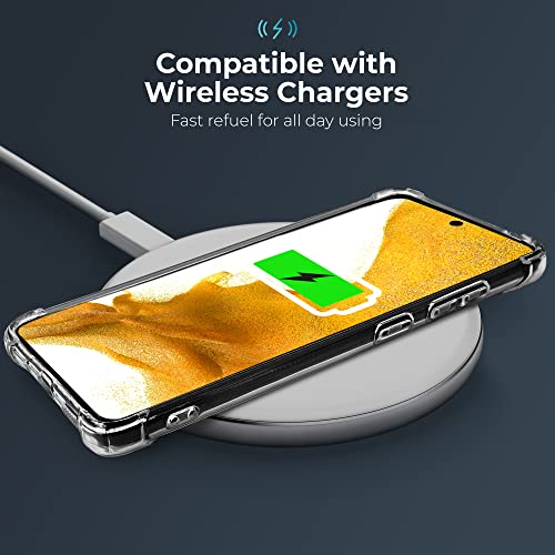 Moozy Cover Silicone Trasparente per Samsung S22