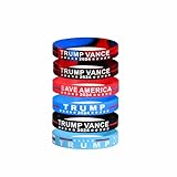 Trump Vance 2024 Bracelet Vote Donald Trump For President VP USA Election Rubber Bracelets Take America Back Wristbands-6pcs colorful