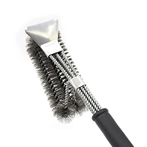 NIDONE Roestvrijstalen BBQ Borstel Grill Rooster Borstel Schraper Reiniging met Handvat Drie hoofden - Image 7