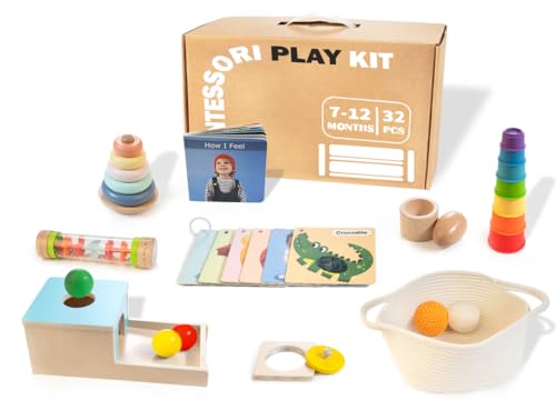 WOODMAM 9-in-1 Wooden Montessori Toy Set