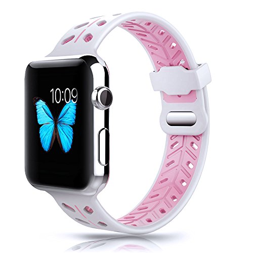 XIHAMA Band Compatible with Apple Watch 44mm 40mm 42mm 38mm, Silicone Replacement Strap Quickfit Wristband for iWatch Series 5/4 / 3/2 / 1
