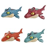Finger Biting Tyrannosaurus Rex Dinosaur Toy, 2023 Upgrade Finger Biting T-Rex Dinosaur Toys Hand Novelty Toys Finger Dino Toys, Dinosaur Finger Puppets for Kids Girls Boys (4 Pcs, Cangosaurus)