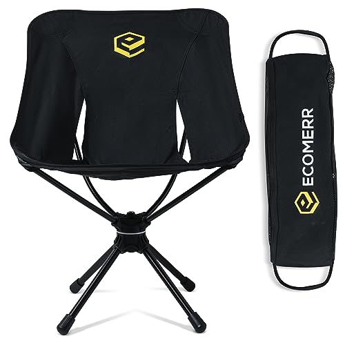 Ecomerr Portable Camping Chair - Bottle Sized Compact Foldable Chair With Carry Bag - Supports 330Lbs - Outdoor Backpacking Chair Ultra Lightweight For Lawn, Hiking, Travel, Beach, Picnic #TOP29